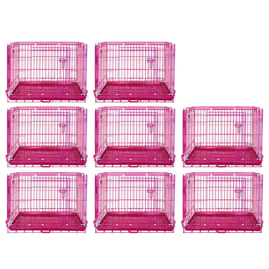 Pink Wire Dog Crate