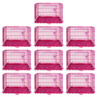 Thumbnail for Pink Wire Dog Crate