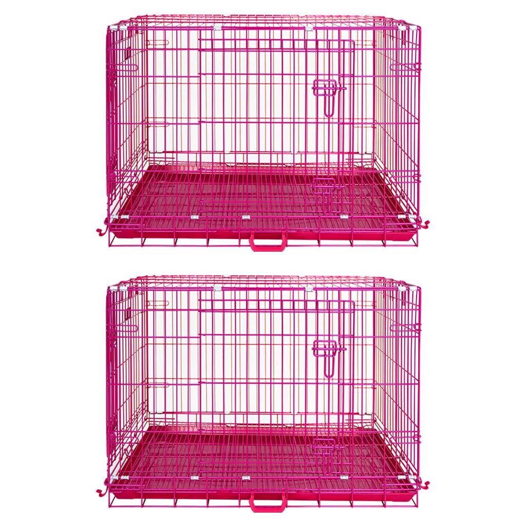 Pink Wire Dog Crate