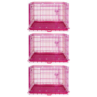 Thumbnail for Pink Wire Dog Crate