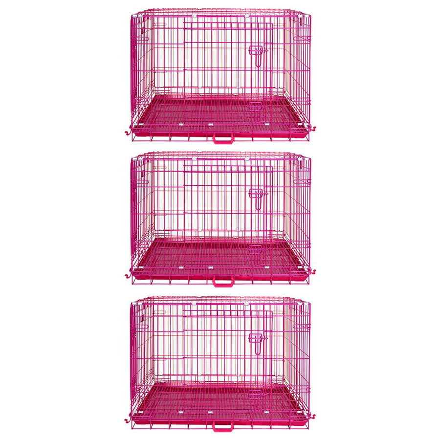 Pink Wire Dog Crate