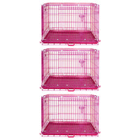 Thumbnail for Pink Wire Dog Crate