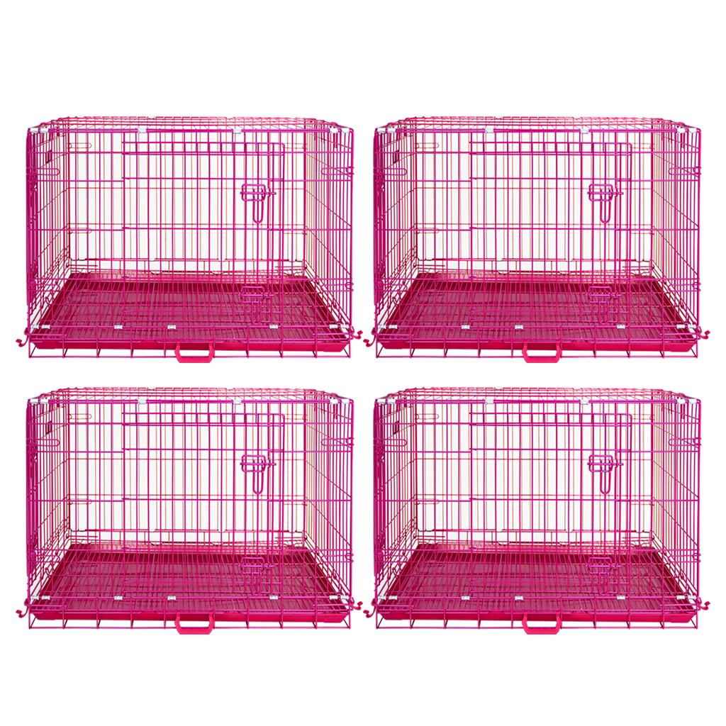 Pink Wire Dog Crate