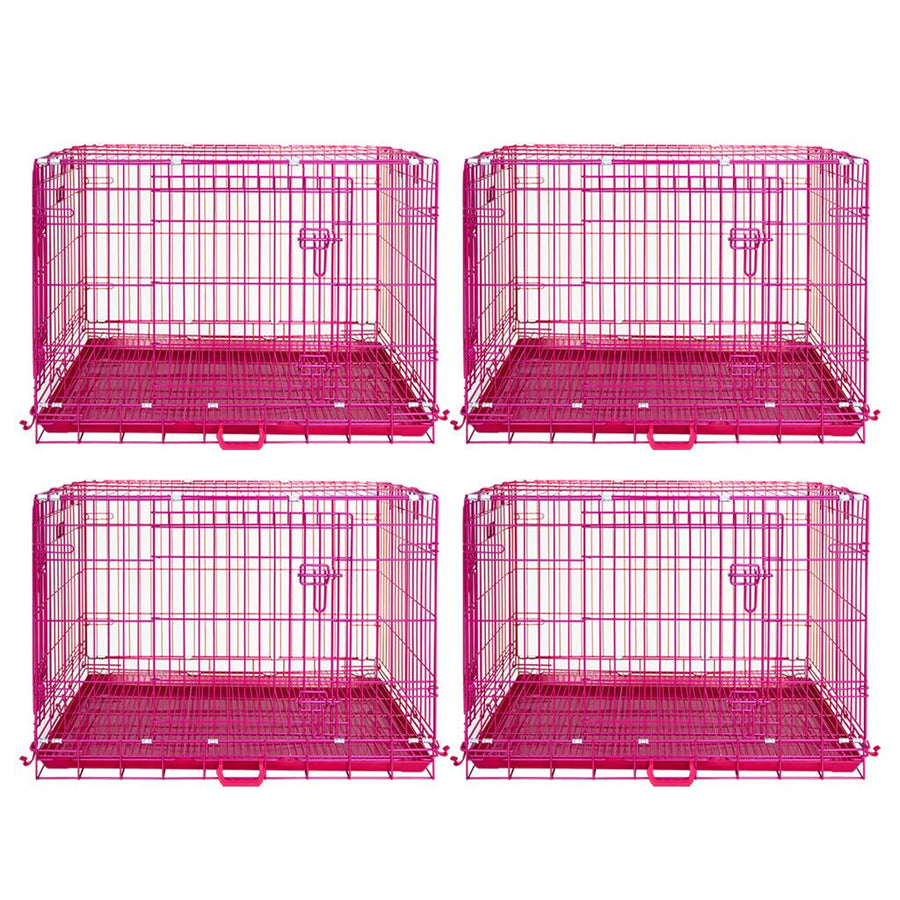 Pink Wire Dog Crate