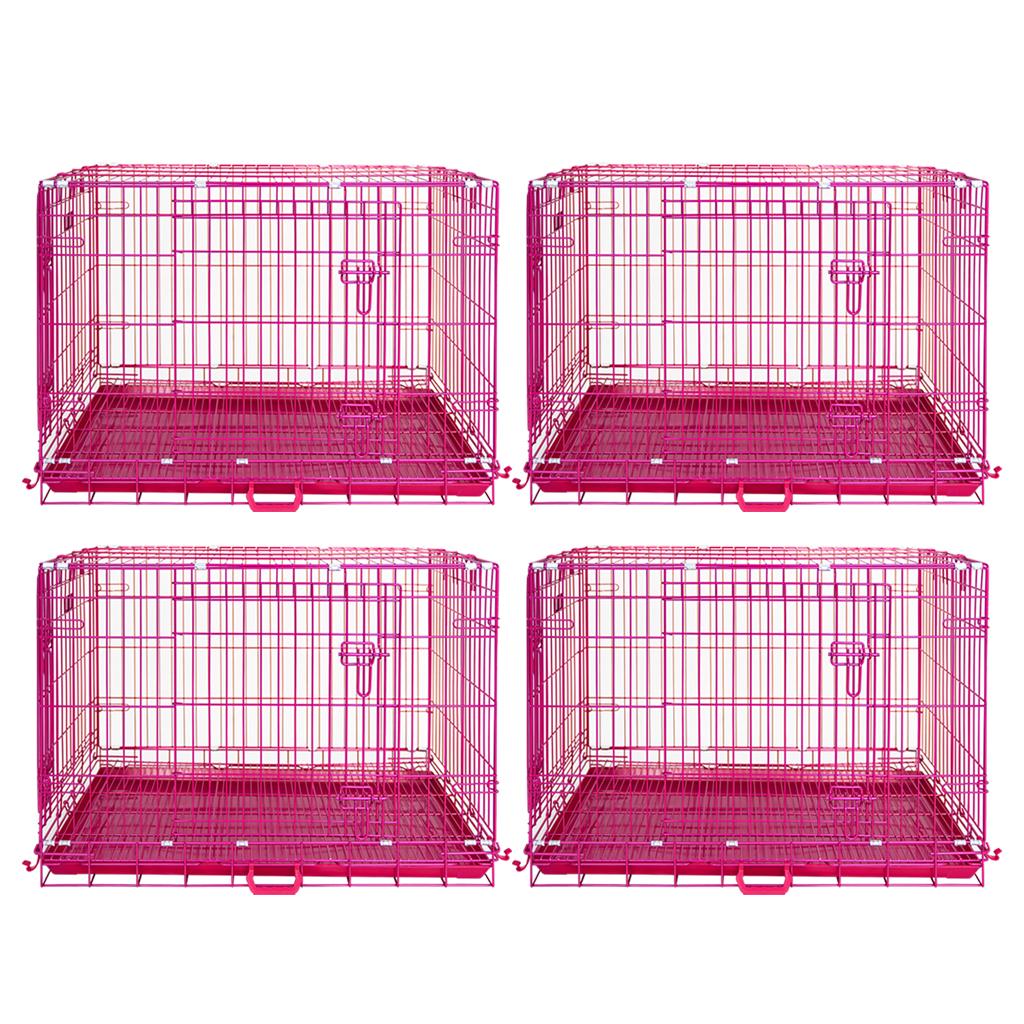 Pink Wire Dog Crate