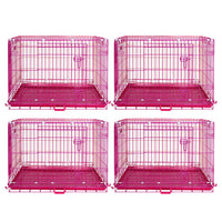 Thumbnail for Pink Wire Dog Crate