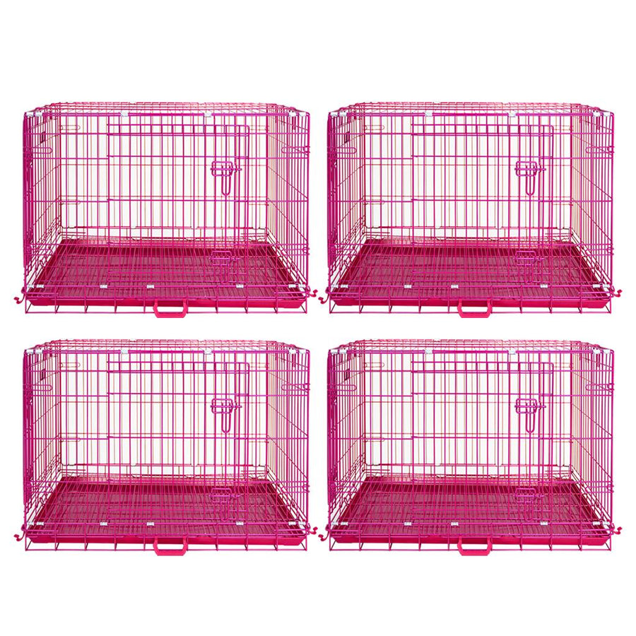 Pink Wire Dog Crate