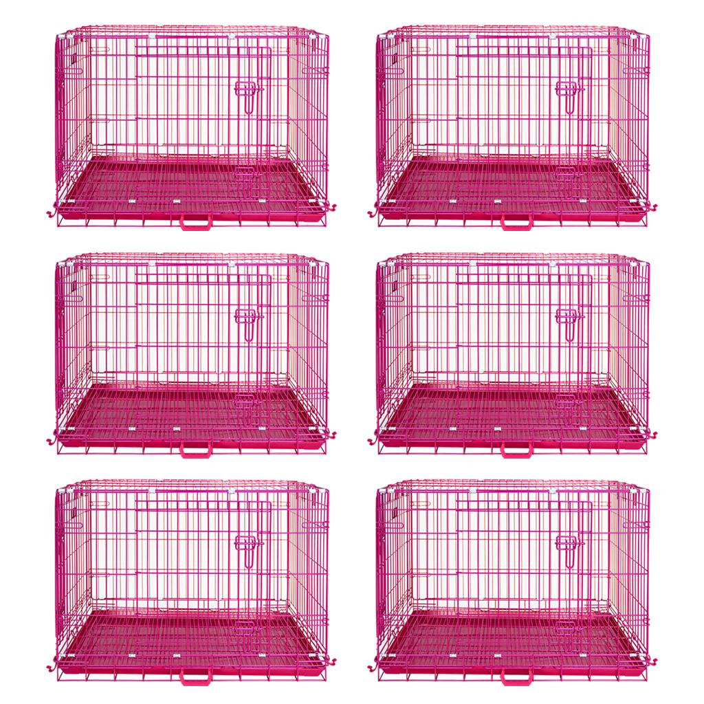 Pink Wire Dog Crate