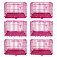 Thumbnail for Pink Wire Dog Crate