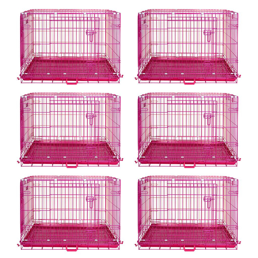 Pink Wire Dog Crate