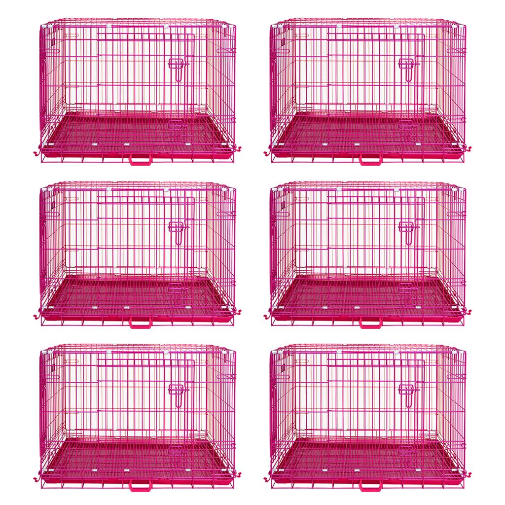 Pink Wire Dog Crate