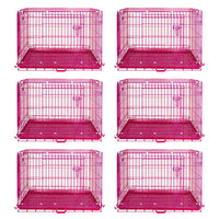 Thumbnail for Pink Wire Dog Crate