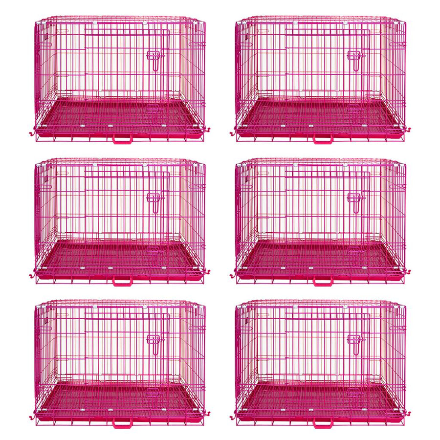 Pink Wire Dog Crate