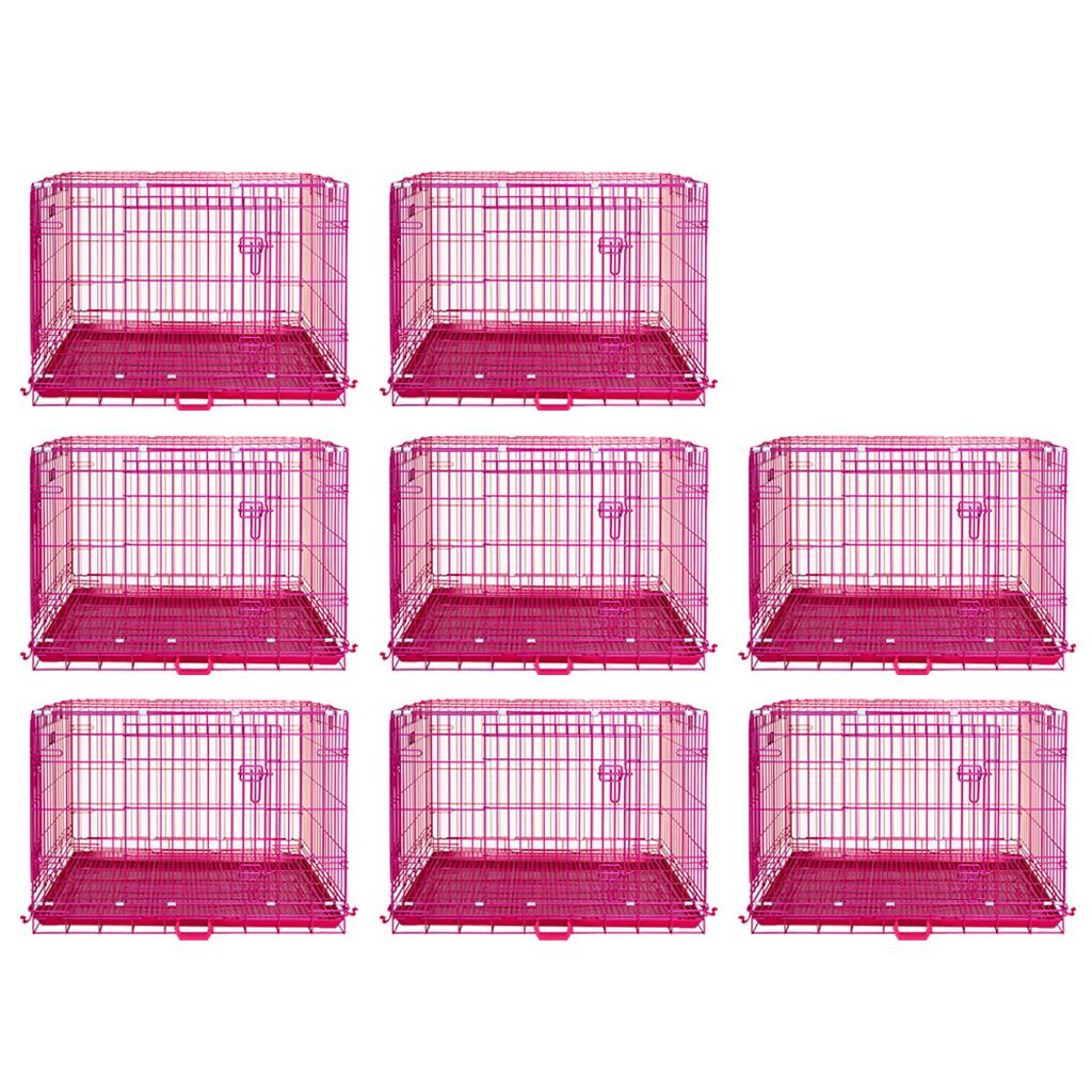Pink Wire Dog Crate