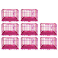 Thumbnail for Pink Wire Dog Crate