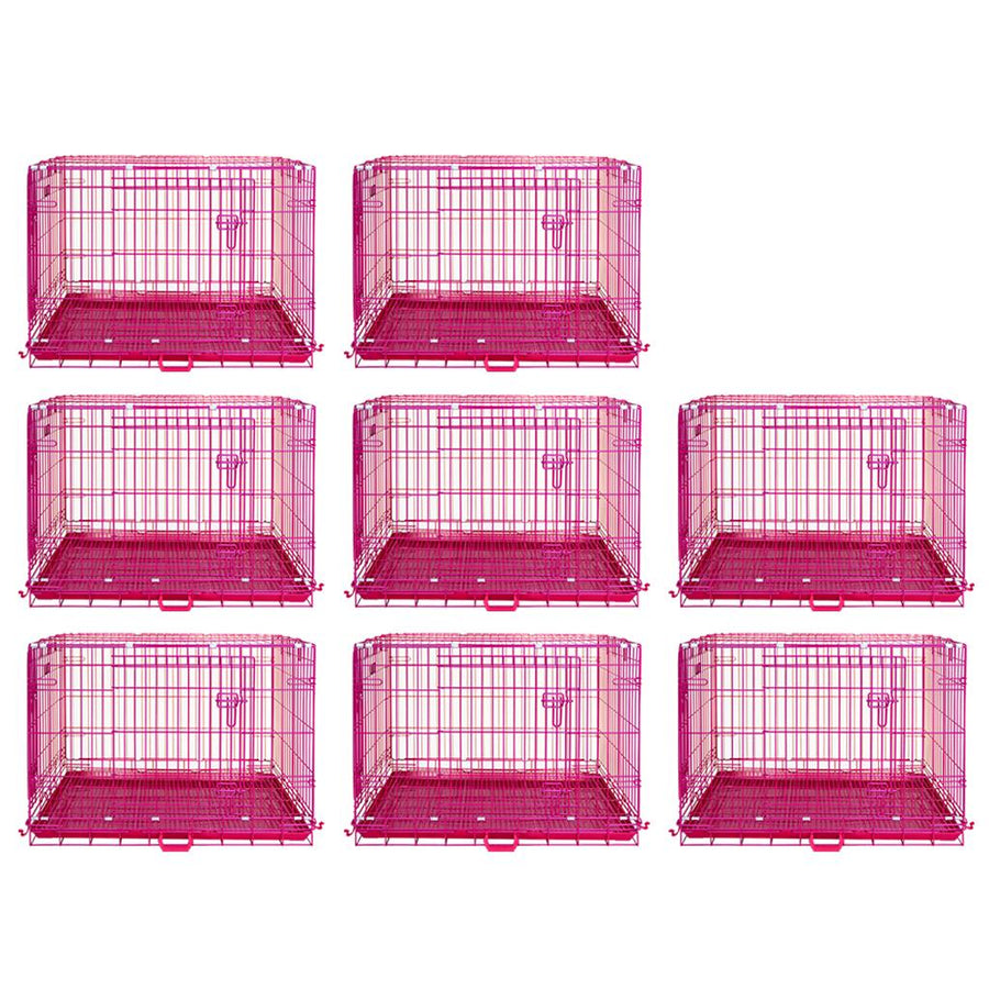 Pink Wire Dog Crate