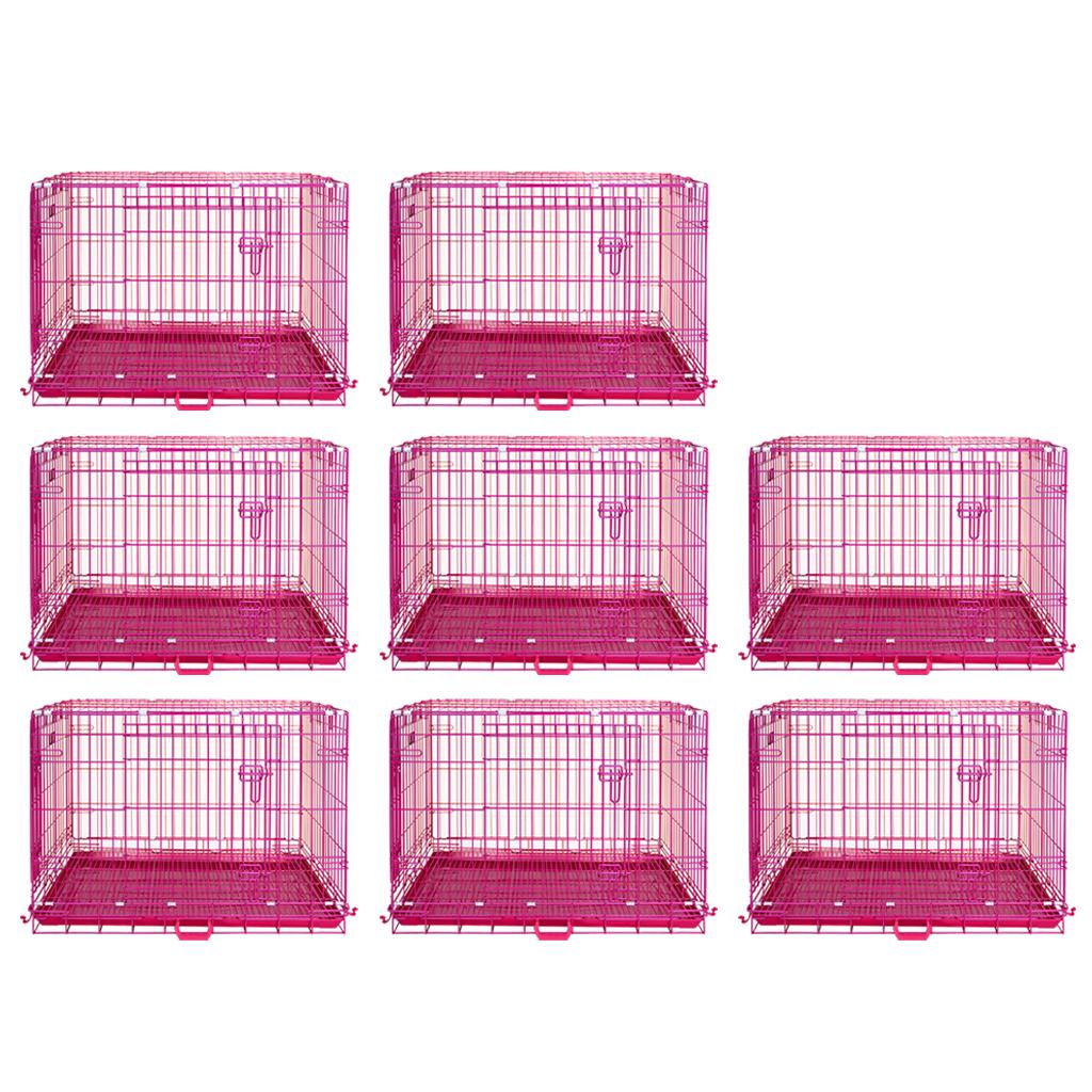 Pink Wire Dog Crate