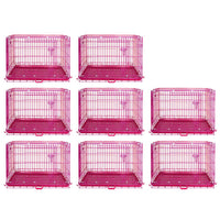 Thumbnail for Pink Wire Dog Crate