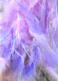 Thumbnail for Luxury Lavender Feather Dog Wedding Gown with Crystal Details