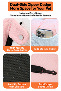 Thumbnail for 2-in-1 Pet Car Booster Seat & Carrier Bag