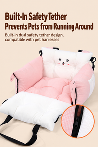 Thumbnail for 2-in-1 Pet Car Booster Seat & Carrier Bag