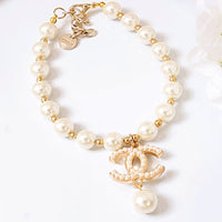 Thumbnail for Crown and Pearl Pet Necklace