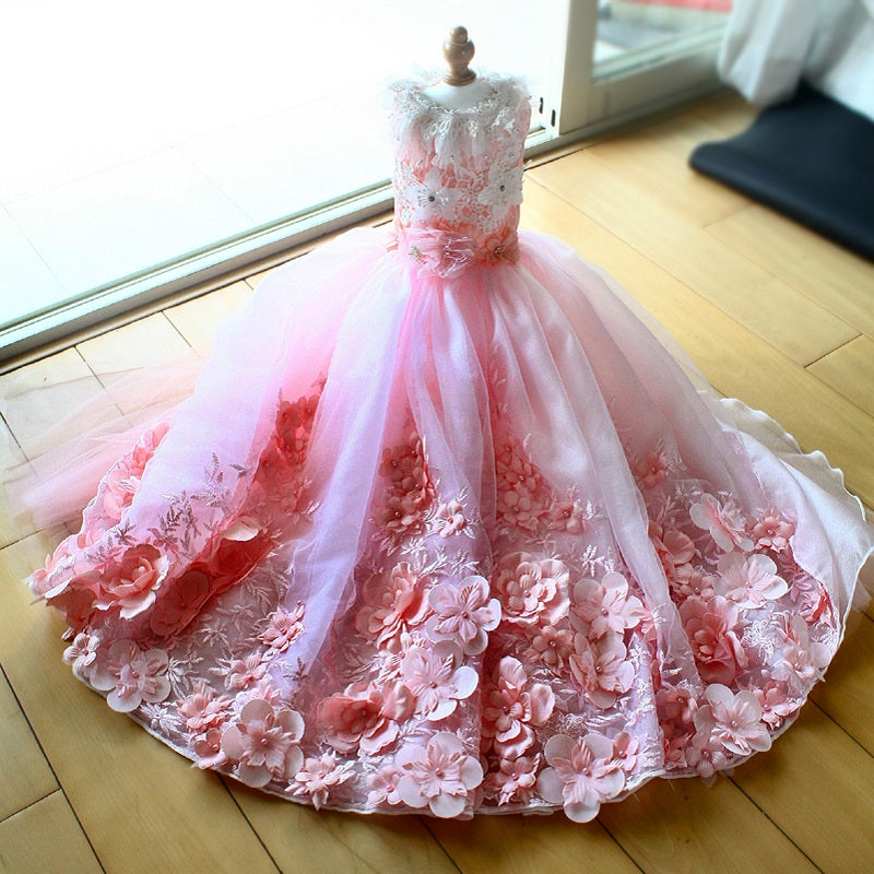 Blush Sakura Princess Dog Dress – Luxury Pink Floral
