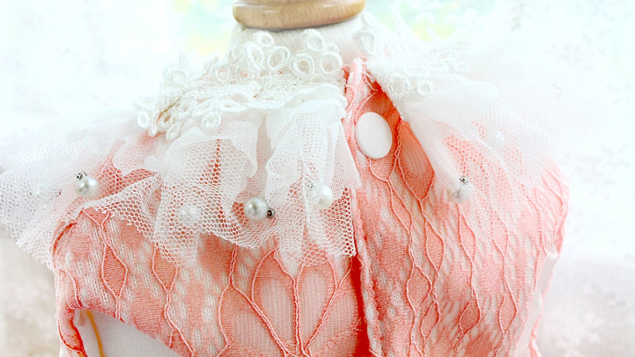 Blush Sakura Princess Dog Dress – Luxury Pink Floral