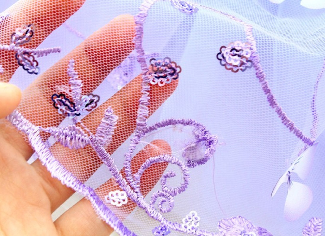 Luxury Purple Princess Dog Dress Floral Lace Tulle