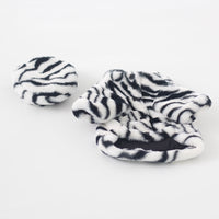 Thumbnail for Pet Faux Fur Coat Plush Outfit with Hat Zebra Print