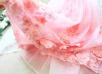 Thumbnail for Blush Sakura Princess Dog Dress – Luxury Pink Floral