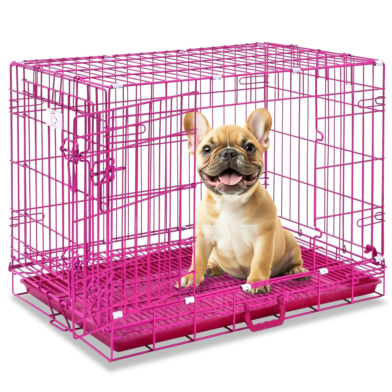 Pink Wire Dog Crate