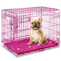 Thumbnail for Pink Wire Dog Crate