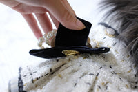 Thumbnail for Luxury Tweed Dog Dress with Fur Trim