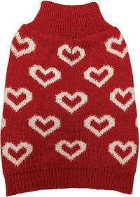 Thumbnail for All Over Hearts Dog Sweater