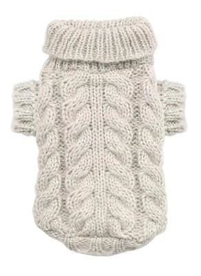 Angora Cable Knit Dog Sweater