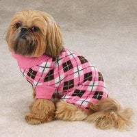 Thumbnail for Argyle Turtleneck Dog Sweater
