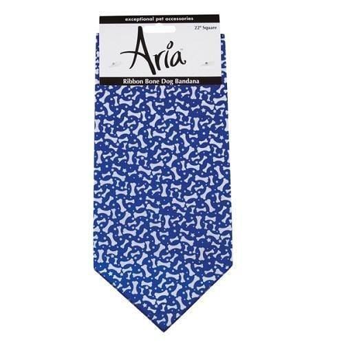 Aria Blue Ribbon Bone Dog Bandana