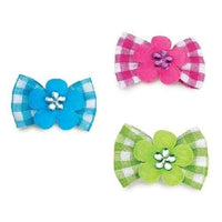 Thumbnail for Aria Gingham Dog Bow Barrette