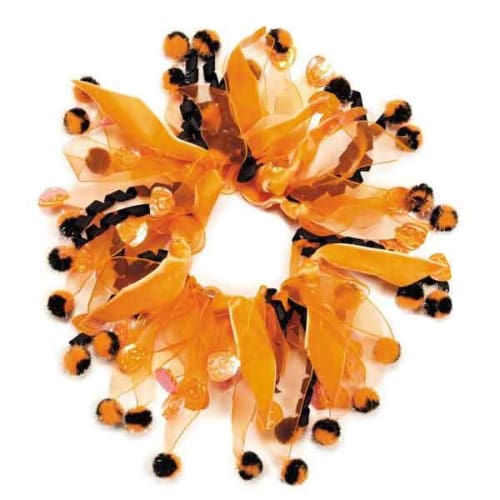 Aria Halloween Scrunchy-Pompom Party Dog Collar