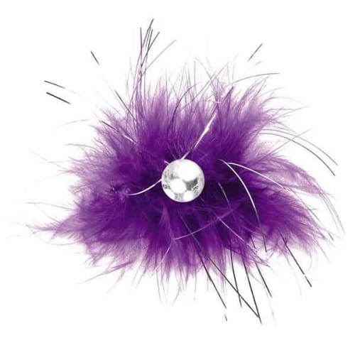 Aria Sparkle Feather Dog Hair Bow