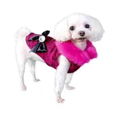 Bella Faux Fur Dog Coat