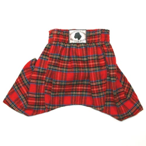 Belly Boxers Dog Briefs-Red Flannel