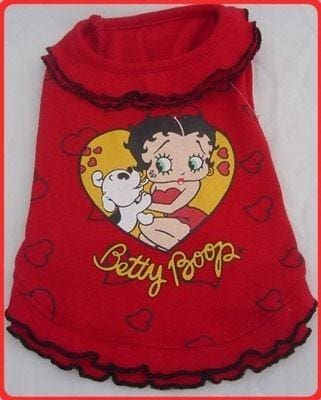 Betty Boop Allover Heart Ruffle Dog Dress