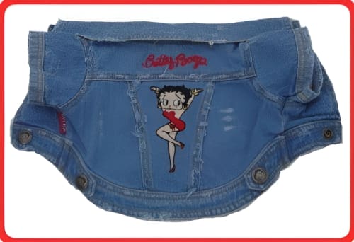 Betty Boop Denim Stonewashed Dog Jacket