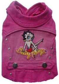 Thumbnail for Betty Boop Pink Denim Dog Jacket