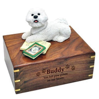 Thumbnail for Bichon Frise with Books Urn