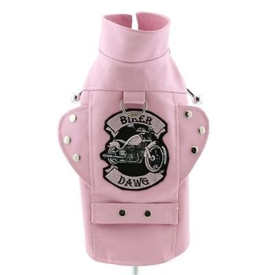 Biker Dawg Motorcycle Dog Jacket - Pink