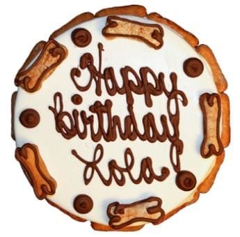 Dog Birthday Cookie Cake 6 Inch