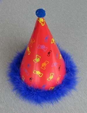 Dog Birthday Hat Red/Blue